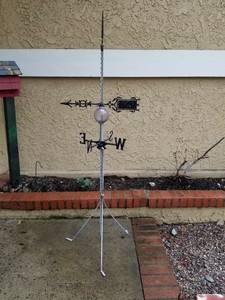 Antique C 1900 Barn Lightning Rod Vintage Weathervane W Amethyst