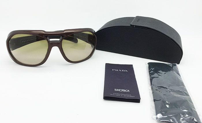 PRADA SPS 09H Brown frame lenses 7BG 6S1 NEW 64 -18 unisex