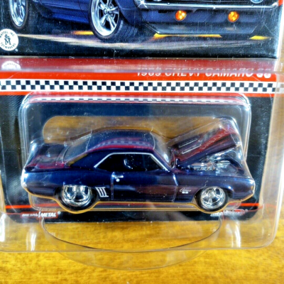 Hot Wheels RLC 1969 Chevy Camaro SS Steel Blue Black Stripes Real
