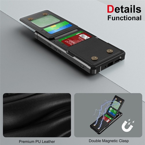 For Google Pixel 9 Pro XL 8 8A 9A Case Card Holder Flip Leather Shockproof Cover - Picture 25 of 59