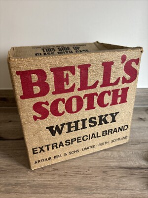 SELTEN 70er Jahre BELLS SCOTCH WHISKY Extra Special Brand leerer 12 Flaschen Versandkarton