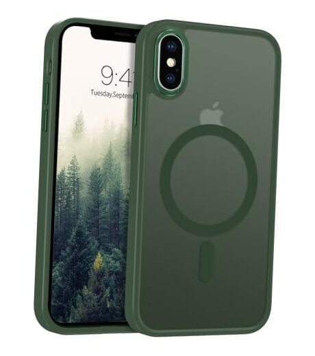 for iPhone X Case, iPhone Xs Phone Case Compatible with Magsafe Midnight Green