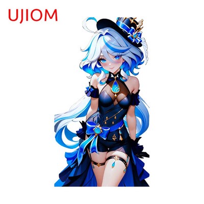 UJIOM Genshin Impact Furina Anime Figure Wall Sticker Wallpaper Decor veneer 
