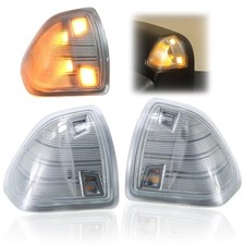 2 Pcs LED Side Mirror Turn Signal Light Left Driver and Right transparent color