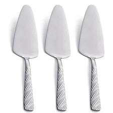 Silver Cake Server 9.4-inch Stainless Steel Pie Server Spatula, Pizza Set of