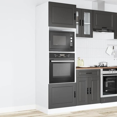 2P Backofenschränke Küche Aufbewahrung Mikrowelle & Backofen Ständer Tür & Fach