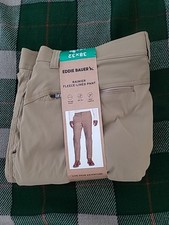 EDDIE BAUER RAINIER MEN'S FLEECE LINED,WATER RESISTANT PANT,TAN ,SIZE38x32 .NWT
