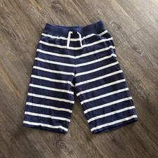 Hanna Anderson Boys Striped Knit Shorts Blue White 150 cm US 12