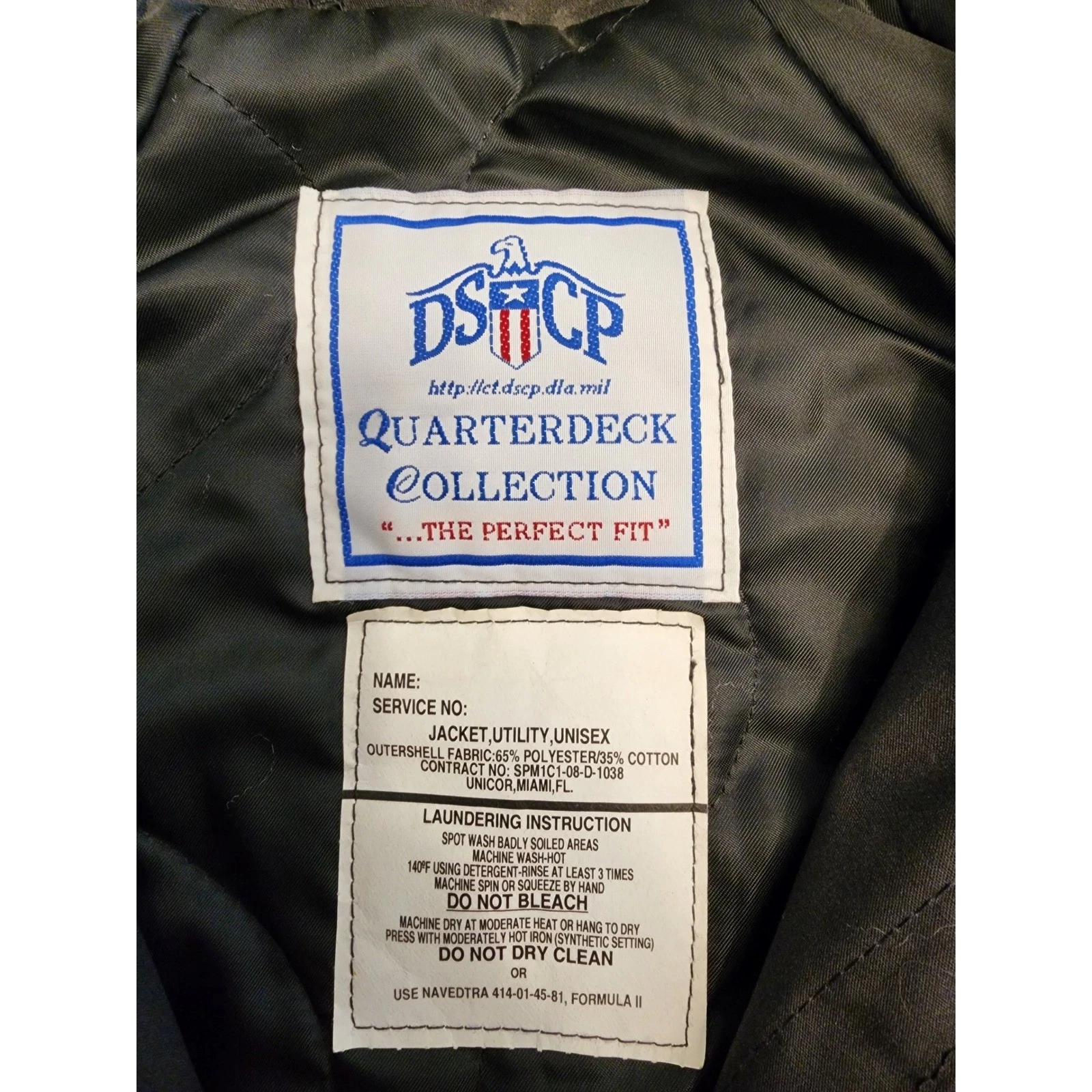 US Navy Utility Jacket Black DSCP Quarterdeck Collection Bomber Workwear image 6
