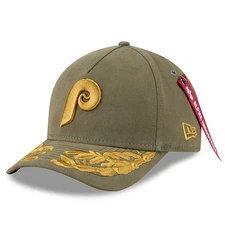 Men's New Era x Alpha Industries  Olive Philadelphia Phillies A-Frame 9FORTY