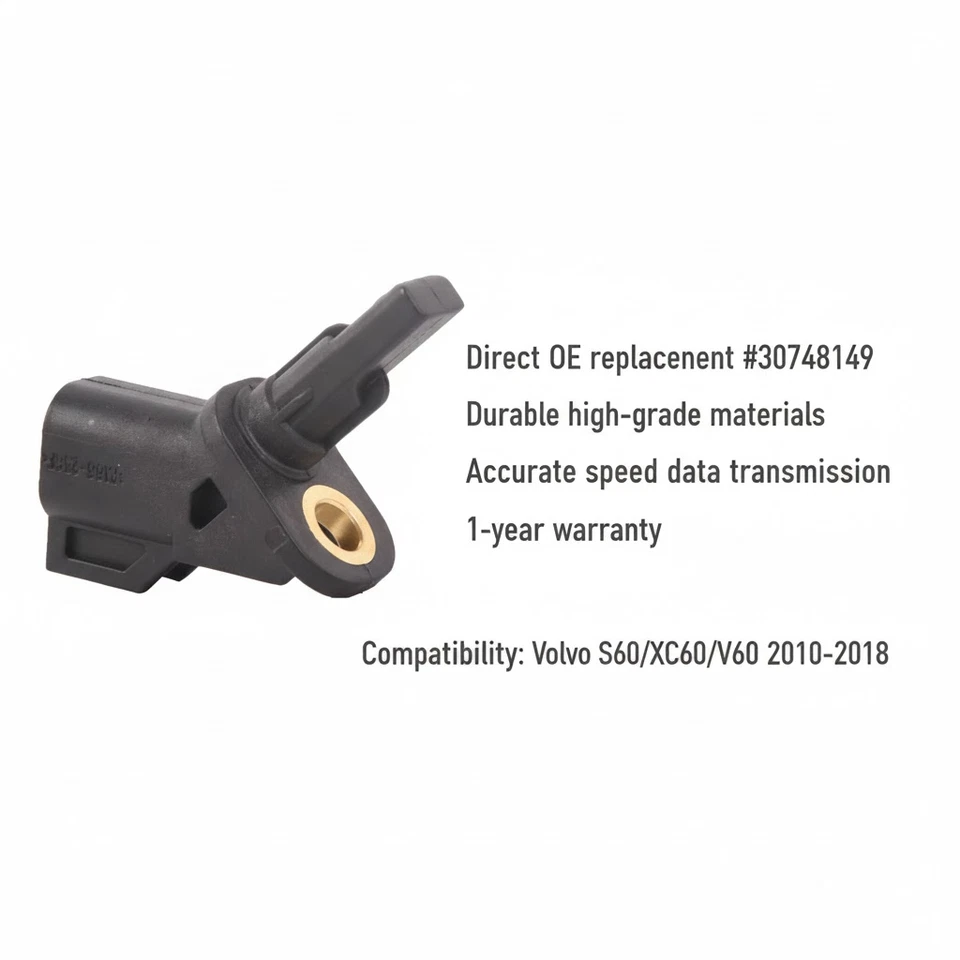 Sensor de velocidad de rueda ABS fabricante de equipos originales para Volvo S60 XC60 V60 2010-2018 30748149 Foto 4 de 4