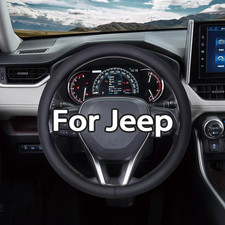 15 Steering Wheel Cover Genuine Leather For Jeep New Black