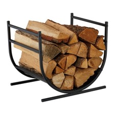Support à bois, rack à bois de chauffage, étagère en design semi-circulaire