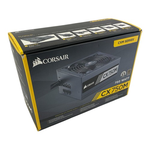 Corsair cx750m Power Supply CP-9020061-NA Open Box Modular Gaming PC 750W ATX