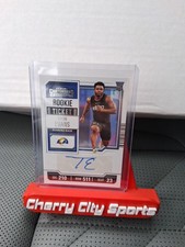 2023 Panini Contenders Tiyon Evans AUTO RC Rams Rookie Ticket!