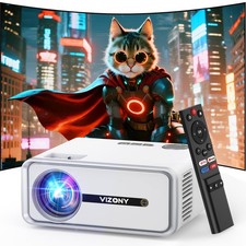  Built-in Apps Smart Projector with WiFi and Bluetooth, VIZONY Native 1080P ...