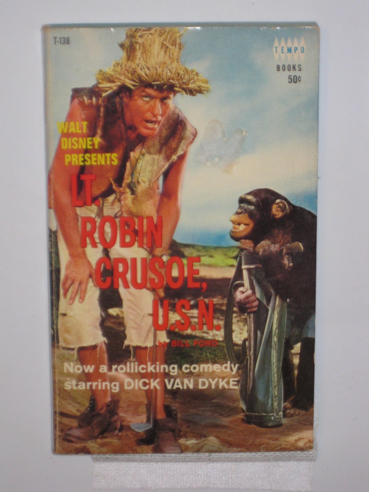 1966 Lt. Robin Crusoe, U.S.N Dick Van Dyke Bill Ford movie tie-in vintage pb