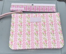 LoveShackFancy x Yoobi Floral Accessory Pouch Target NWT Strawberry Macaroon