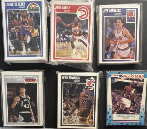 1989 Fleer (168) Completed Card Set NBA Sharp Michael Jordan All-Stars Stickers
