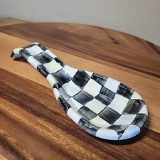MacKenzie-Childs Courtly Check Enamel Spoon Rest  with Label