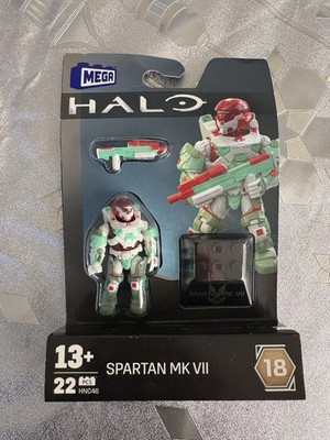 Mega Construx Halo UNSC Heroes Series 18 Spartan MK VII Figure Peppermint, 5pcs