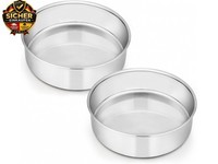Backform, Edelstahl 16Cm Rund Kuchenform Backformen 2Er Set