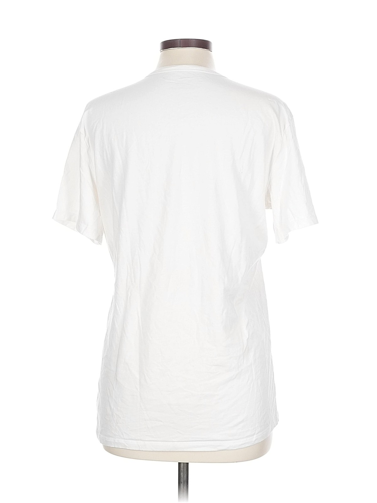 Calvin Klein Women White Short Sleeve T-Shirt L thumbnail 2