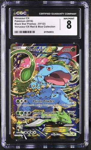 CGC 8 Venusaur EX Black Star Promo XY123 Red & Blue (Collection) Pokemon Card