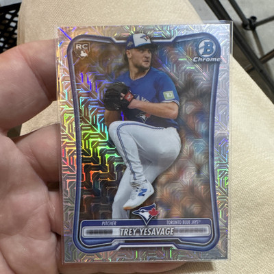 Trey Yesavage 2026 Bowman Chrome Mega Box Mojo Refractor #41 Rookie RC Toronto
