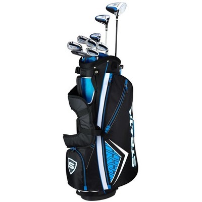 Complete Strata Men's Golf Set - 12 Metal Clubs, Bag, and Headcovers Included