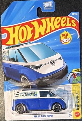 Hot Wheels VW ID. Buzz Bomb VW Van HW Art Cars 1:64 Diecast Blue/White Unopened