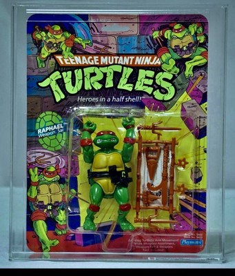 1988 TMNT RAPHAEL 10 BACK SOFT HEAD FAN CLUB MOC GRADED AFA CAS 80/65/75 - 70