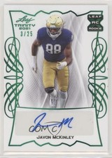 2021 Leaf Trinity Green Spectrum 3/25 Javon McKinley #BA-JMK Auto 6k8