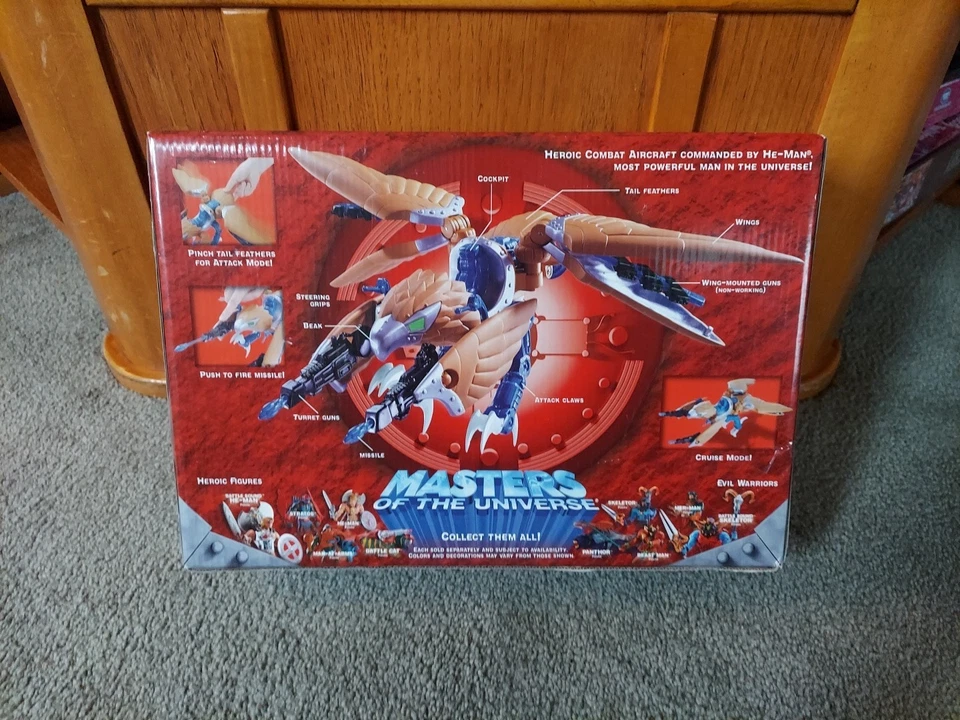 *BNIB* Masters Of The Universe He-Man Battle Hawk Combat Aircraft Mattel 2001 - Image 2 of 4