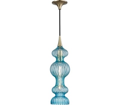 Hudson Valley 1600-AGB-BL Pomfret Pendant, 1-Light, Aged Brass