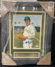 Jim "Catfish" Hunter Signed 8x10 Photo Framed Oakland Atheltics HOF PSA