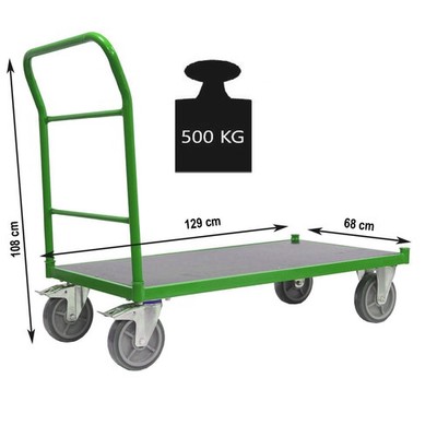 Plattformwagen Transportwagen Rollwagen 500kg 119x59cm Handwagen Magazinwagen