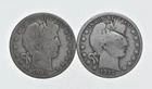1892-1915 Lot 2 1904-S 1912-S Barber 90% Half Dollars - Coin Collection *952