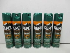 6 Cans Repel Insect Repellent Sportsmen Max Formula 40% DEET Aerosol