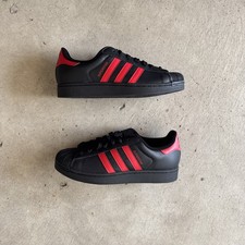 Adidas Originals Superstar II Unisex Casual Shoes Black Lucid Red JQ3176 Men's 9