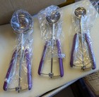 Set Of 3 Sizes Easy Trigger SCOOPS Soft Grip Ice Cream Cookie Dough Scoopers NEW — photo 1