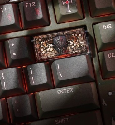 Drop + DOOM The Dark Ages Mecha Dragon Artisan Keycap Keyboard Backspace Cover