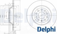 2X Bremsscheibe Delphi BG3956C 2 Bremsscheiben Hinterachse Hinten FüR Audi