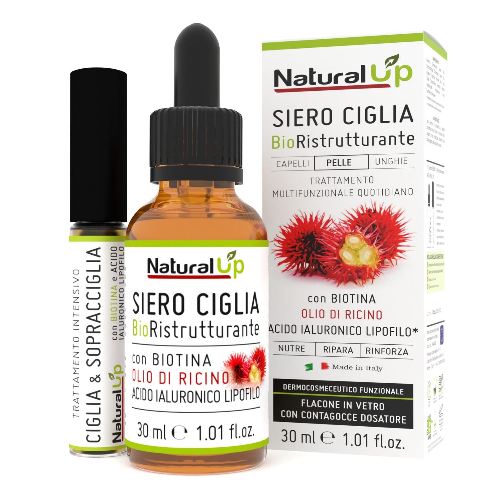 Trattamento Ciglia Allungante 30ml + Eyeliner 10ml | Kit Volume OK