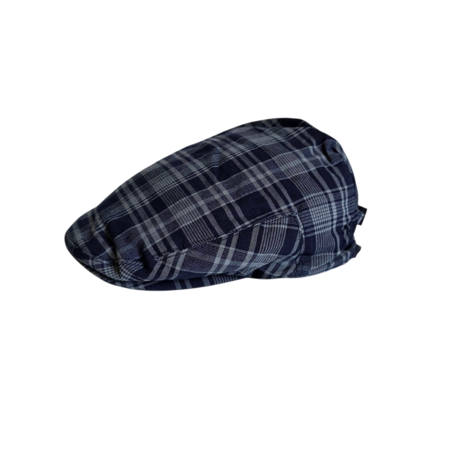 New Polo Ralph Lauren Plaid Flat Cap Newsboy Ivy Hat Navy Blue One Size thumbnail 2