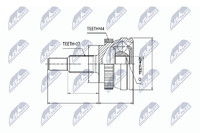Gelenksatz Antriebswelle NTY NPZ-RE-033 FüR Espace Renault M22X1,5 3 Dti JE0M