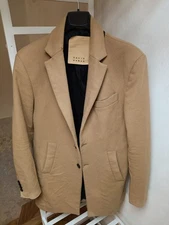 David Naman Wool Jacket, Camel Color, Size 48