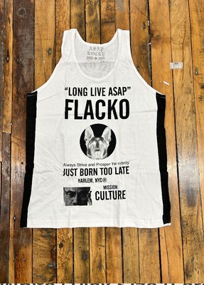 NEW Asap Rocky Long Love ASAP 2013 Tour Flacko Black White Tank Top Large  