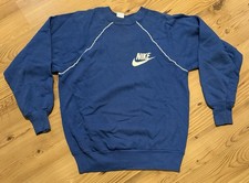 Vintage Nike Sportswear Blue vtg size Medium Orange swoosh tag 80s made in USA