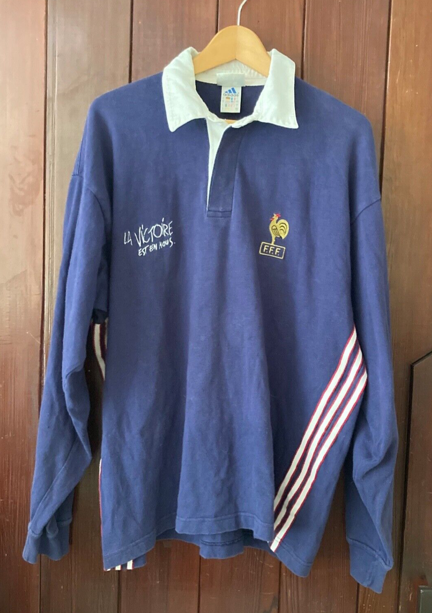 極美品 アディダス フランス代表 ラガーシャツ ヴィンテージ 90s FFR